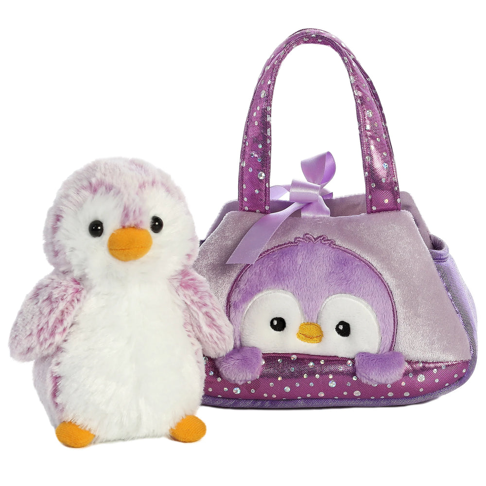 7 "Peek-A- Boo Pompom Purple Fancy Pals - Aurora