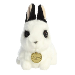 8" BLACK & WHITE REX RABBIT