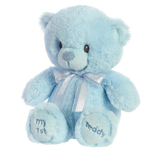 12" MY FIRST TEDDY BLUE